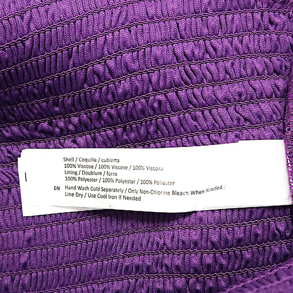 NWT Band of the Free Agathe Ditsy Floral Smocked Top Sz. M [8-10] Purple Ivory - Picture 9 of 11